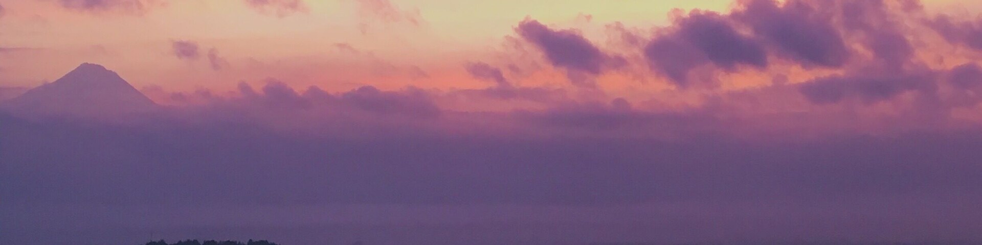 Bendung hill during sunrise: it looks like landscape was carefully painted in watercolor.
Borobudur’s temple and one volcano in the background complete the full experience.