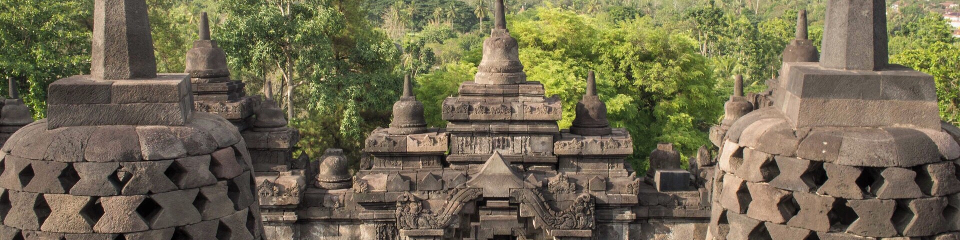 The Borodubur Buddhist temple was built in the 9th century in Java, Indonesia. It is the World's largest Buddhist monument and a UNESCO heritage site. The temple was abandoned for unknown reasons and rediscovered in the 19th century. The temple has been restored several times to honor it's former glory. The temple has over 500 Buddha statues, many of which have lost their heads as time passed.
