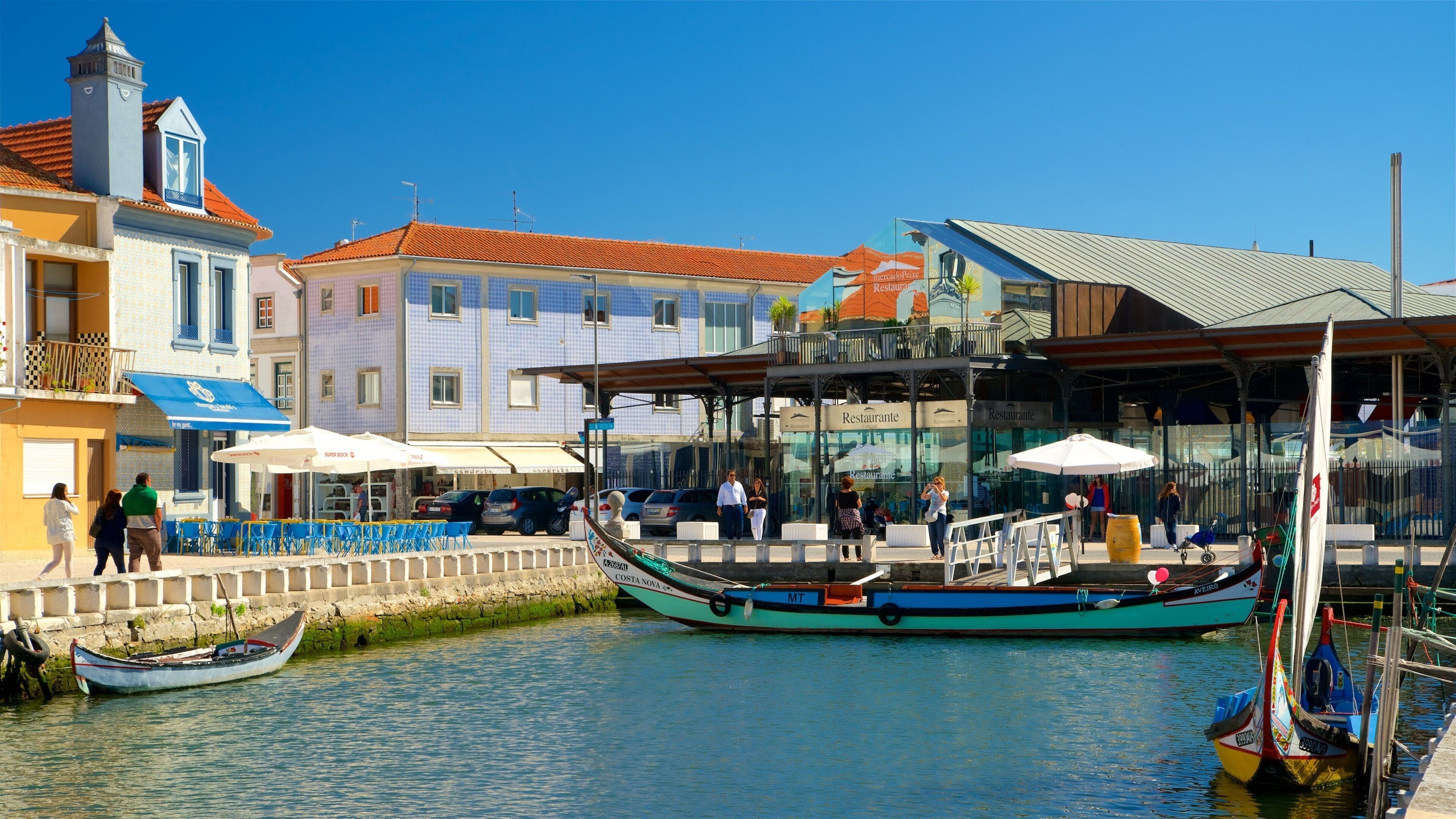 Aveiro showing a bay or harbour