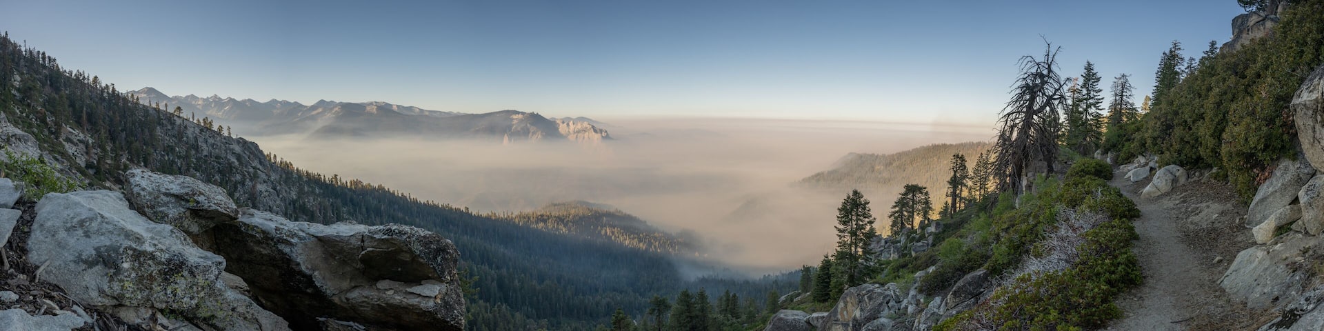 Alta Trail Runs Along Ridge Line with Smoky valley below
