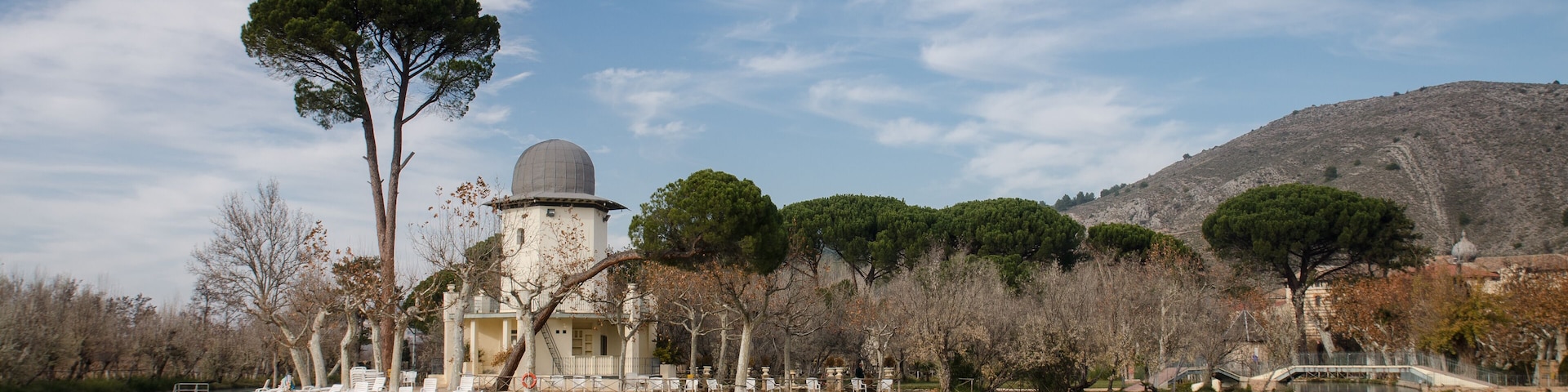 Timelapse of the thermal lake of Termas Pallares in Alhama de Aragon, Zaragoza (Spain), during a Autumn day.