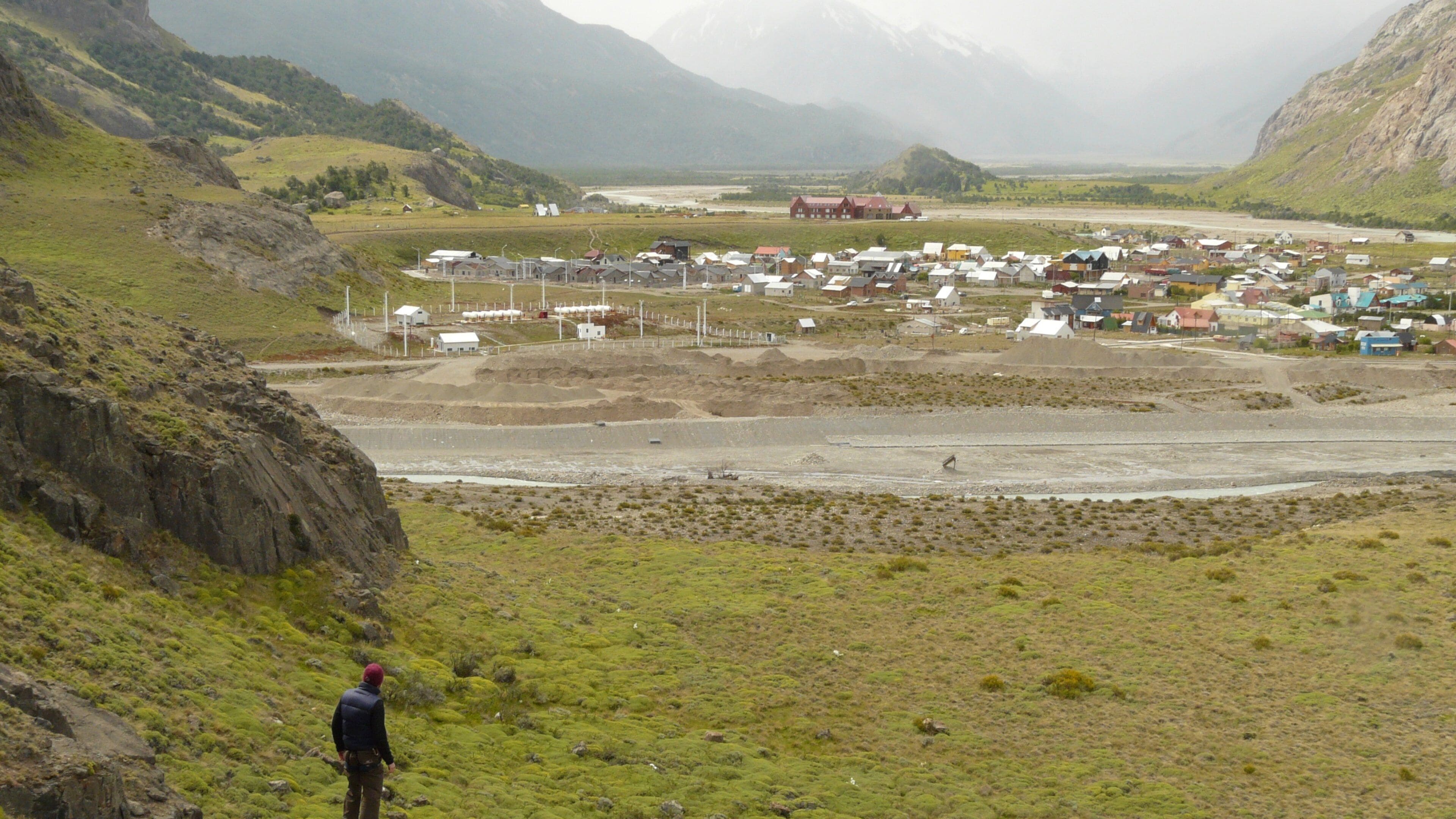 El Chalten which includes a small town or village and landscape views as well as an individual male