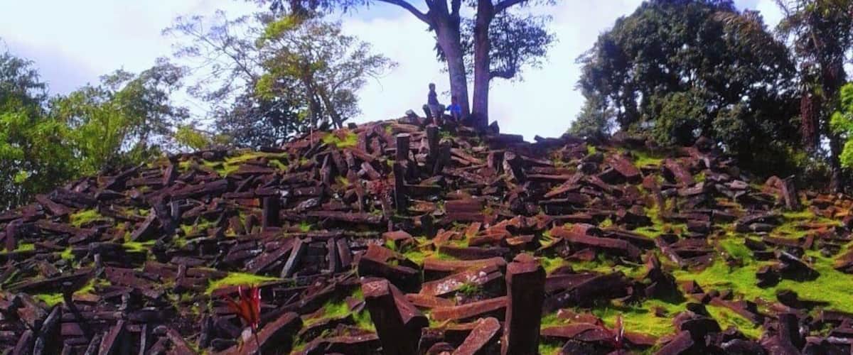 Gunung Padang Ancient Pyramid. Was built 15.000 BC. March 2013.