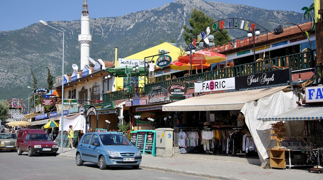 BBCH53 Street scene showing mosque minaret, Hisaronu, Mugla Province, Turkey. Image shot 2009. Exact date unknown.