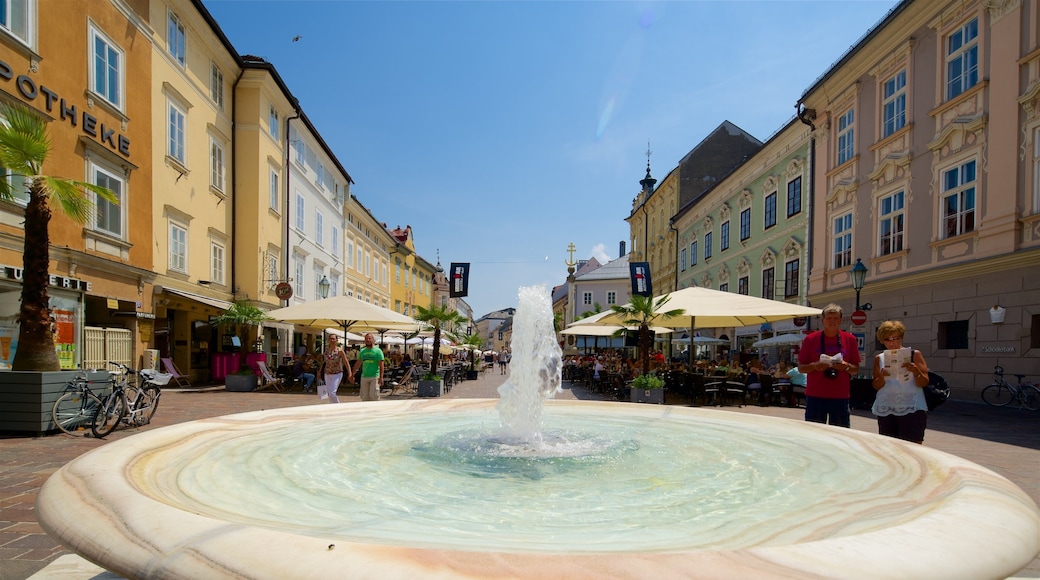 East Carinthia showing a fountain and street scenes