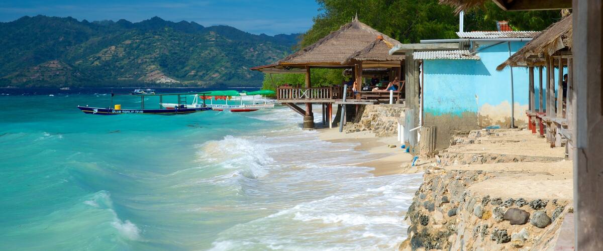 Gili-Inseln das einen Küstenort und Strand