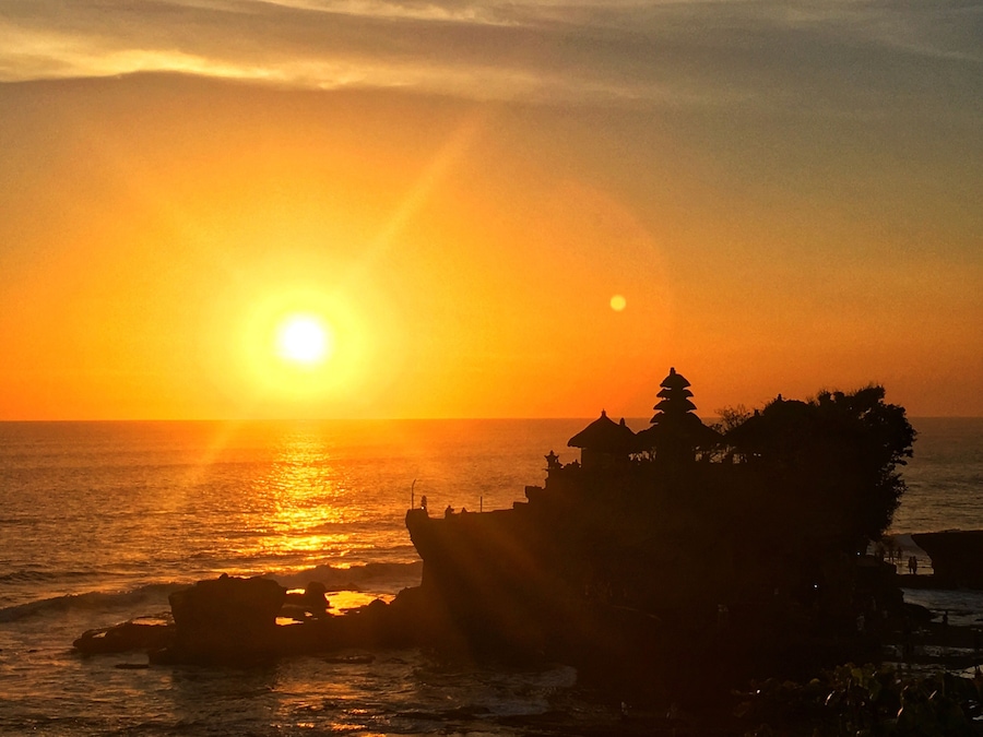 One of the best locations to see #Sunset in #Bali. (Tanah lot temple) #indonesia #lifeatexpedia #golden