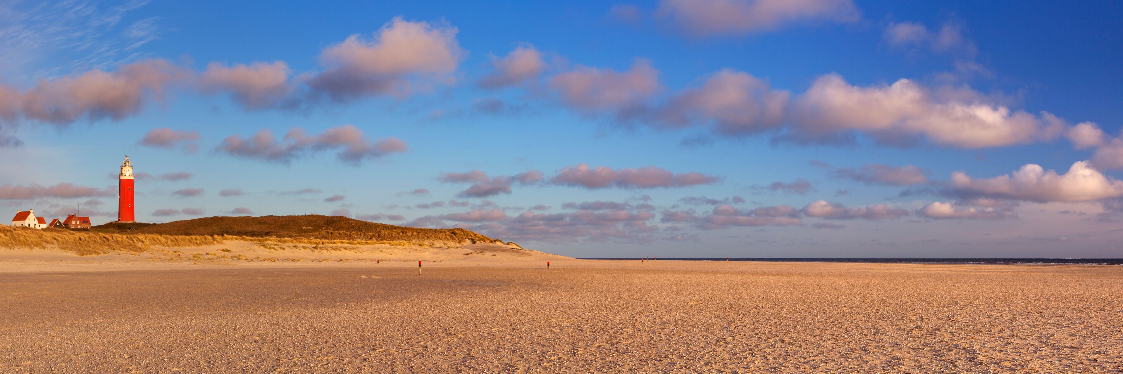 Lighthouse on Texel island in The Netherlands in morning light