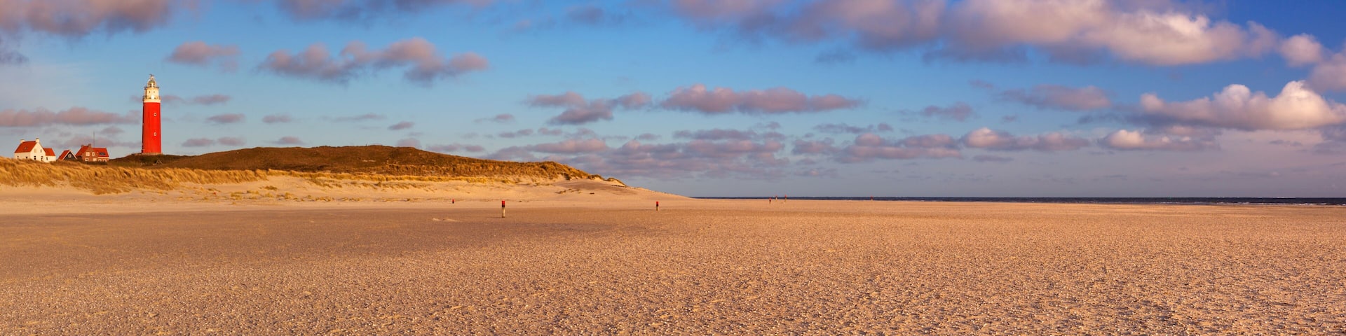 Lighthouse on Texel island in The Netherlands in morning light