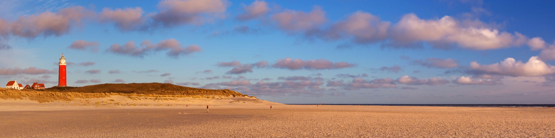 Lighthouse on Texel island in The Netherlands in morning light