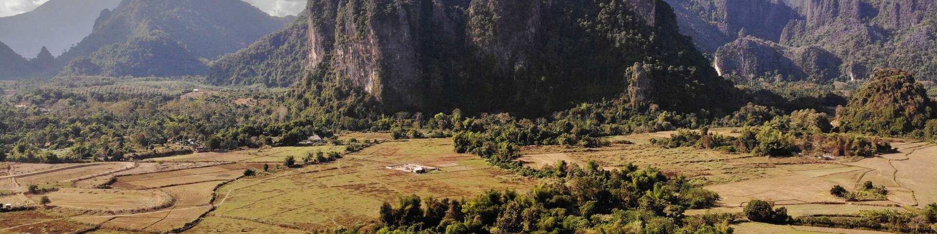 Drone shot in Vang Vieng