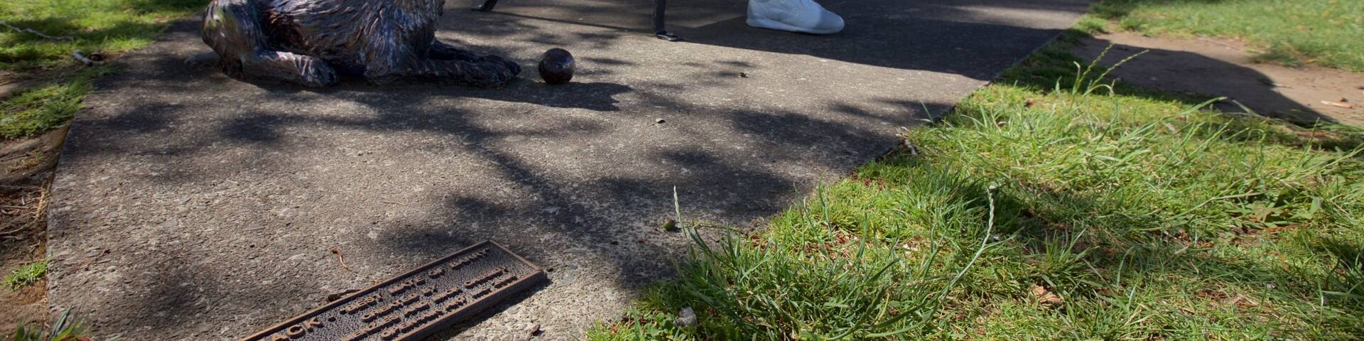 Katikati showing a statue or sculpture, a park and outdoor art