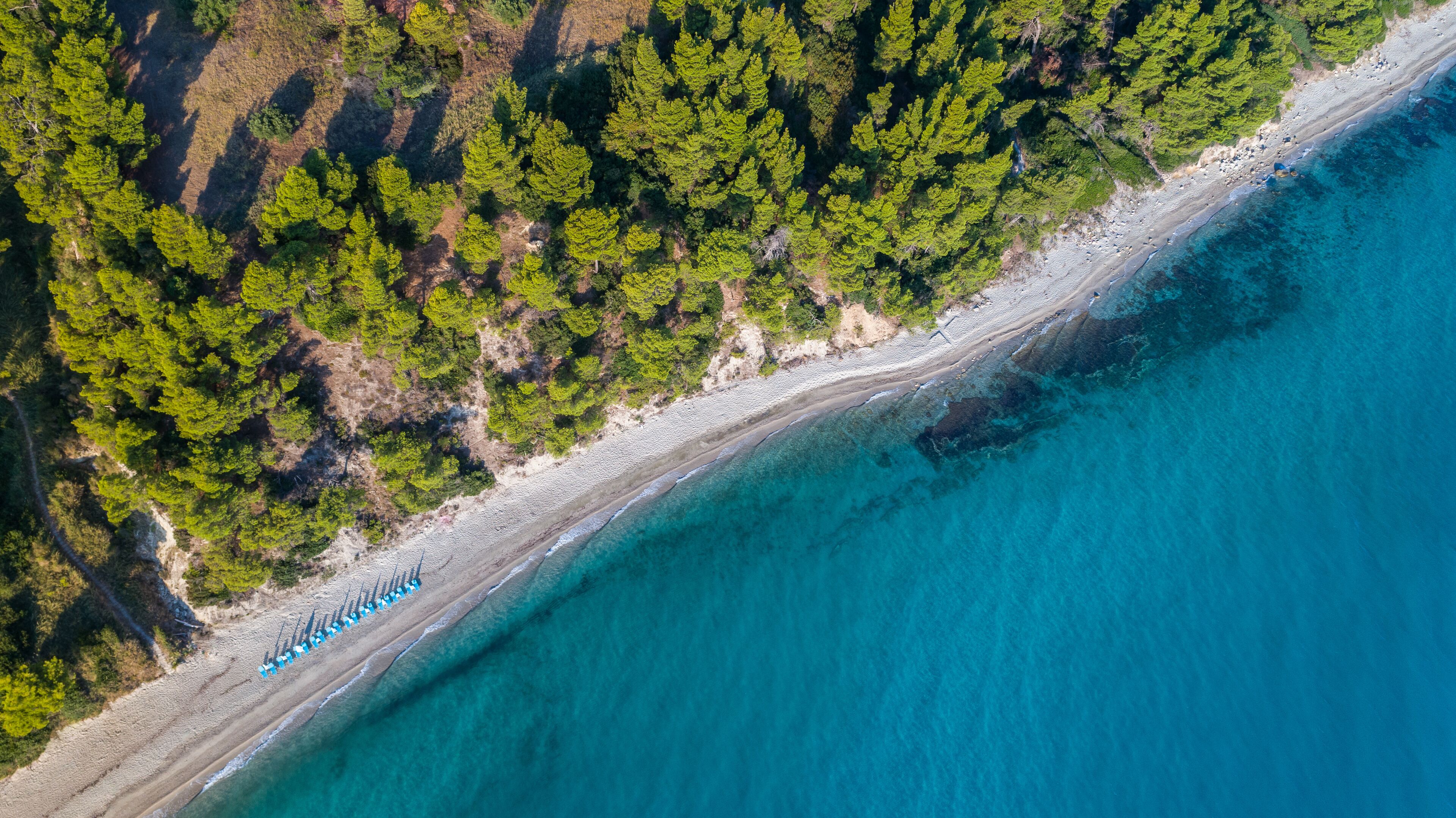 Kriopigi beach. Kassandra of Halkidiki peninsula, Greece