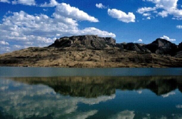 The blue sky against the milky blue pristine waters makes for a chill experience
