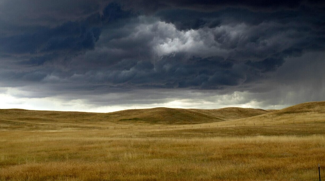 Just outside Cheyenne, a storm blew in and the sky was boiling, #clouds, # Storm
