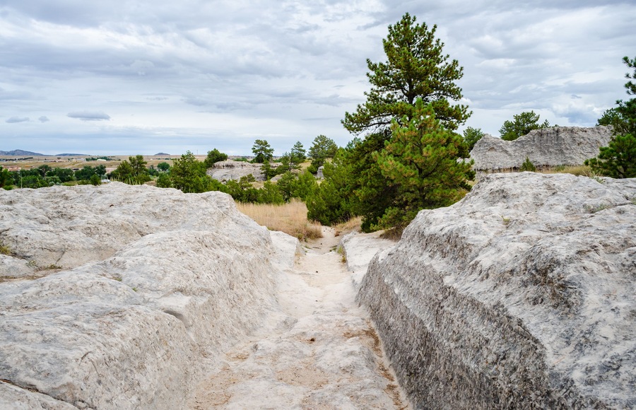 Oregon Trail Ruts State Historic Site in Guernsey, Wyoming
