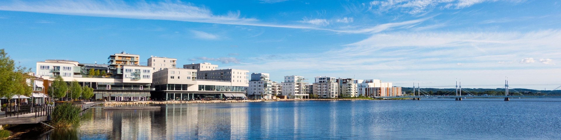 Jรถnkรถping County which includes a city and a lake or waterhole