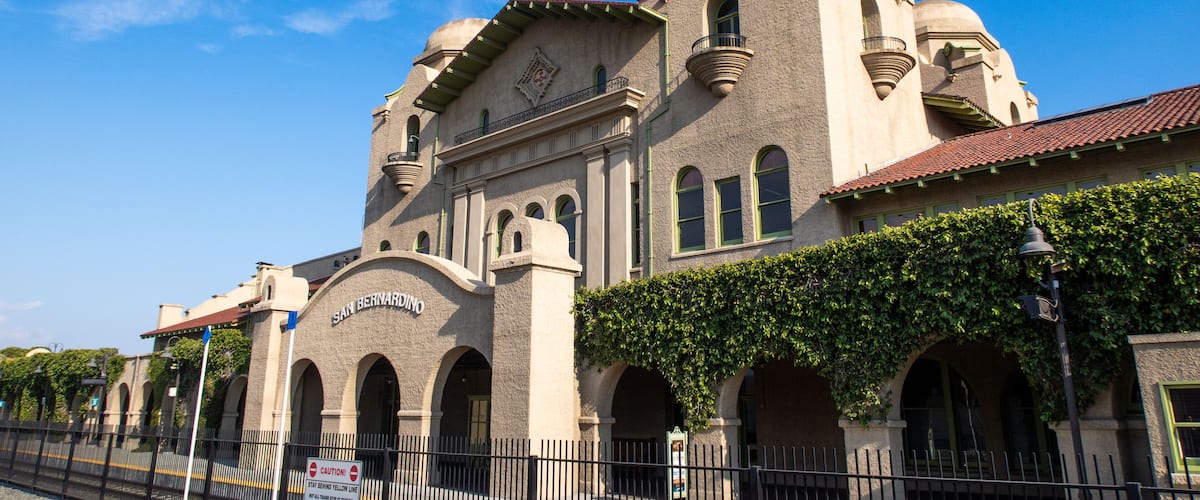 The San Bernardino Metro Train Station from the Passenger Loading Area