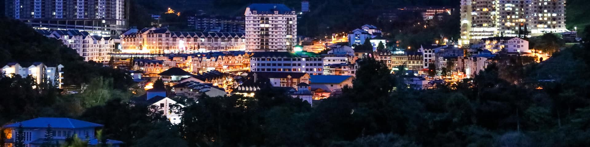 Brinchang town is center of tourism in Cameron Highlands, Malaysia