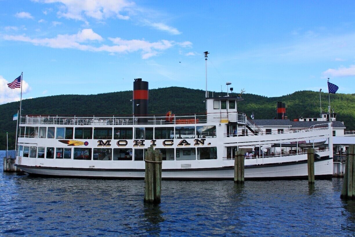 Lake George Steamboat Company offers a variety of tours and tour lengths on three different boats.  This is the Mohican, their largest.  The trip was about 2.5 hours, cost about $23 per person and traveled from the southern point of the lake to about half way north.  There is a snack bar but I did not visit it.  There is commentary talking about the history of the lake, area and some of the houses.  It was a very relaxing and pleasant way to spend the afternoon.  