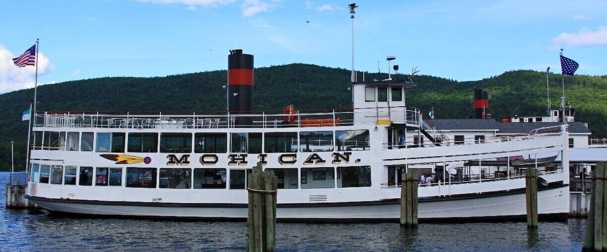 Lake George Steamboat Company offers a variety of tours and tour lengths on three different boats.  This is the Mohican, their largest.  The trip was about 2.5 hours, cost about $23 per person and traveled from the southern point of the lake to about half way north.  There is a snack bar but I did not visit it.  There is commentary talking about the history of the lake, area and some of the houses.  It was a very relaxing and pleasant way to spend the afternoon.