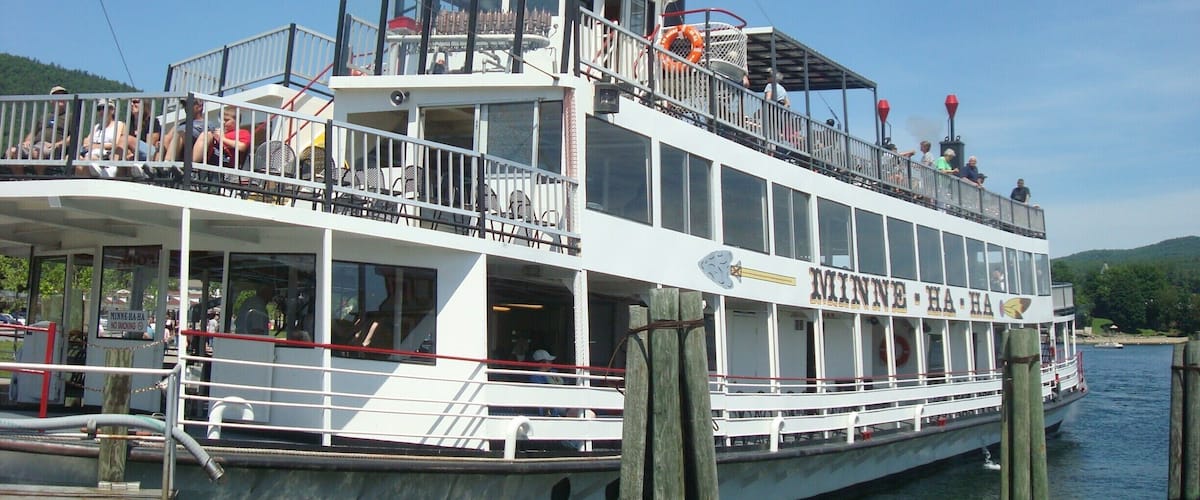 Magnificent trip in old Steamboat at Lake George , NY