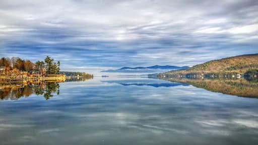 Reflections off of the glass like surface all day