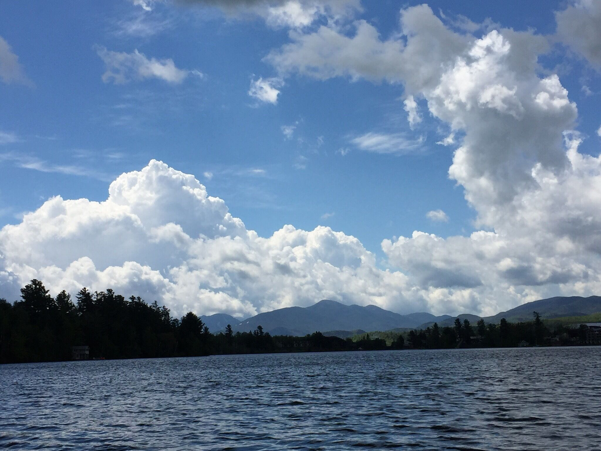 Beautiful day at Lake Placid. Out on the paddle boards.