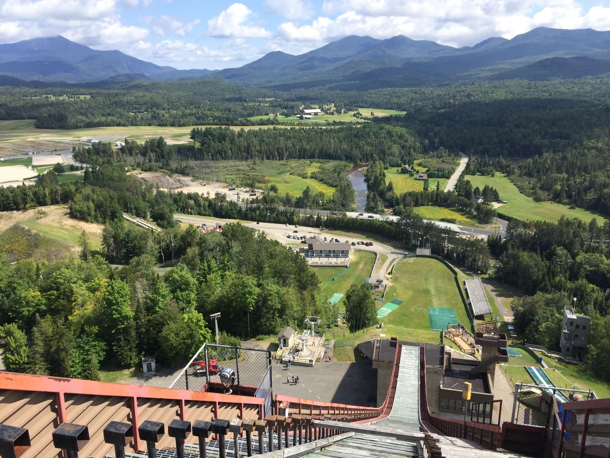 After a chairlift and elevator to the top of the ski jump, a beautiful view!!!!