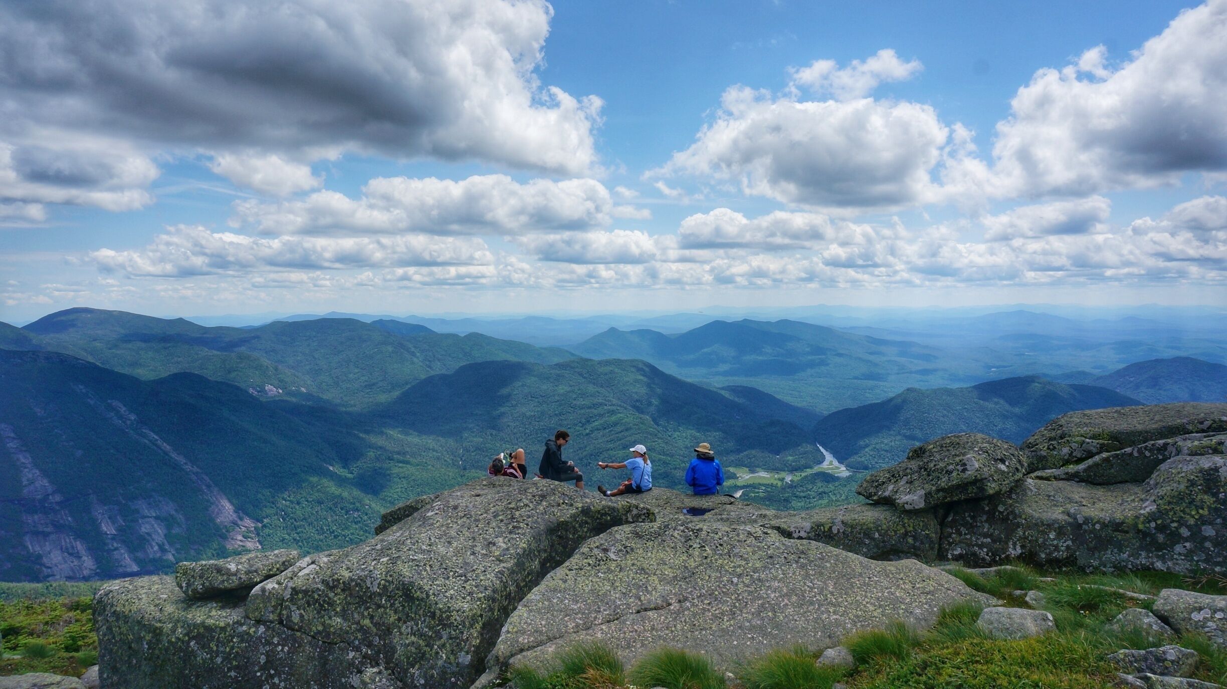 Lunch time on the top of Algonquin, the second highest peak in New York state. It's quite the climb to make it to the top but once you do, you're rewarded with 360 degree views of the gorgeous Adirondacks. #Takeahike 