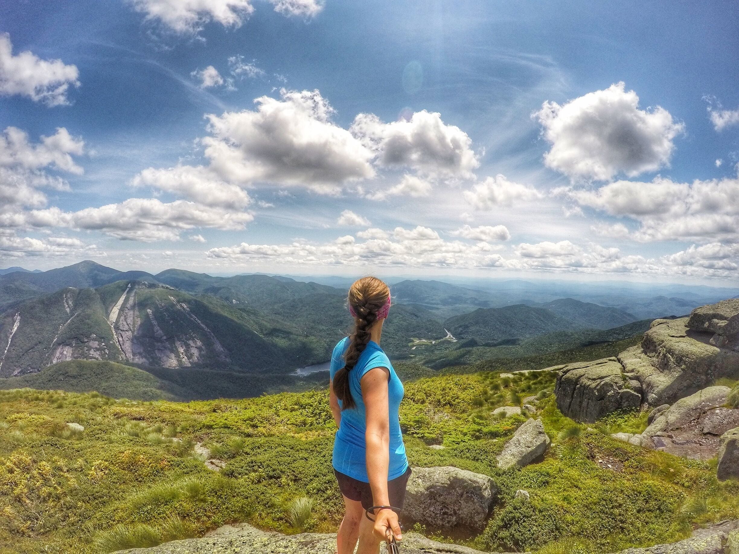 Incredible views at the top of Algonquin peak in the Adirondacks. Listed as the second highest peak in New York state and out of the 46 High Peaks. It was definitely one of the most scenic lunch spots I've ever had! #Takeahike 