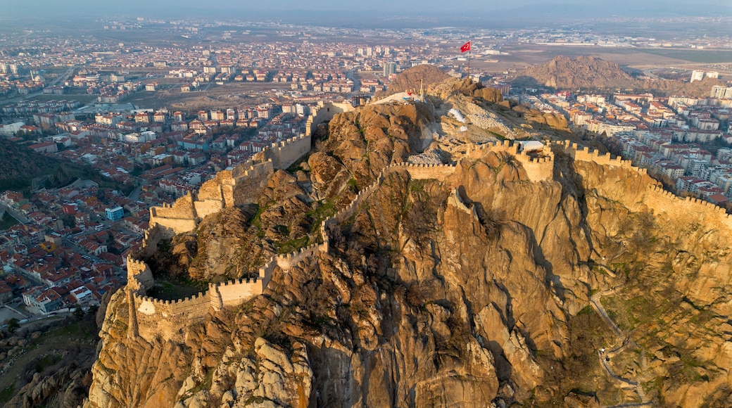 Afyon Castle and Afyon City view from Hidirlik Hill