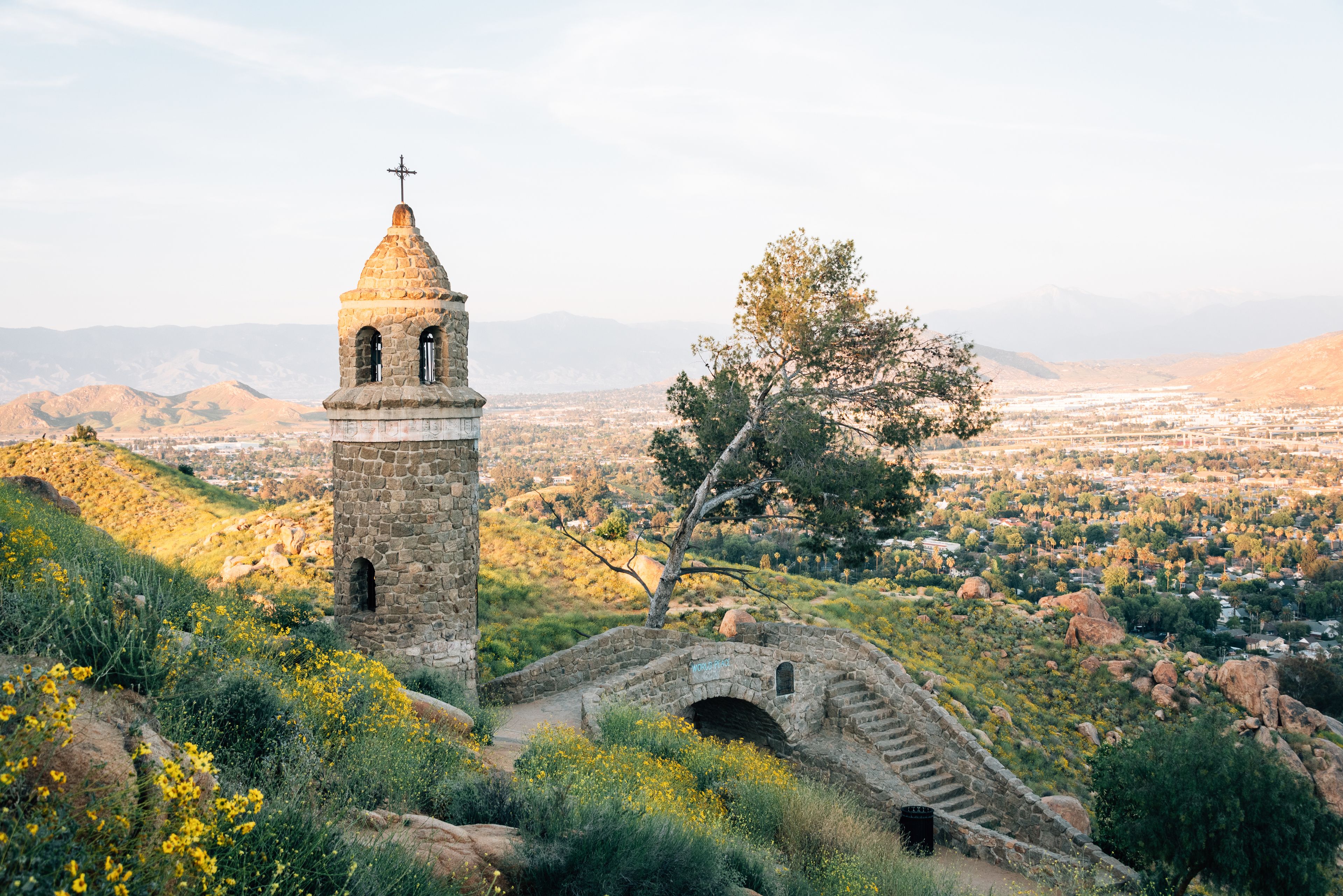 The World Peace Bridge on Mount Rubidoux, in Riverside, California