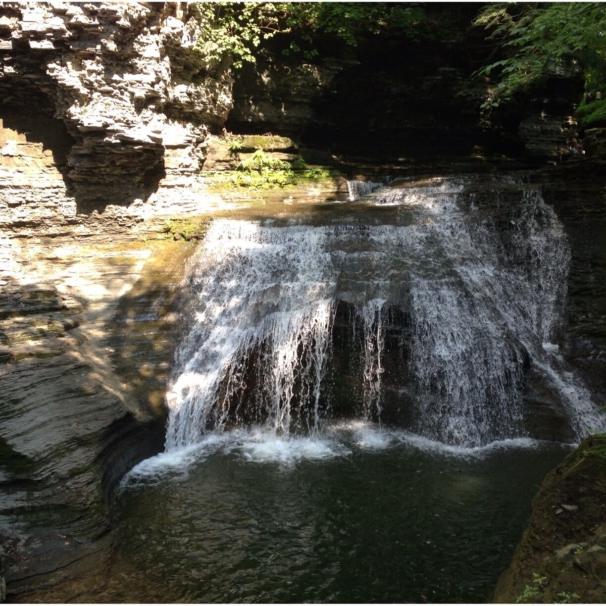Thanks to trover Members I'm now lost in Ithaca NY and area exploring and hiking in areas so beautiful beyond words. Today I hiked Watkins Glen and Buttermilk Falls. Now I'm hiding in a Dunkin Donuts waiting for the storm to blow over. Hopefully I still have a tent when I return to my site at Watkins.