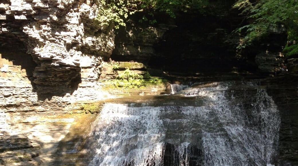 Thanks to trover Members I'm now lost in Ithaca NY and area exploring and hiking in areas so beautiful beyond words. Today I hiked Watkins Glen and Buttermilk Falls. Now I'm hiding in a Dunkin Donuts waiting for the storm to blow over. Hopefully I still have a tent when I return to my site at Watkins.