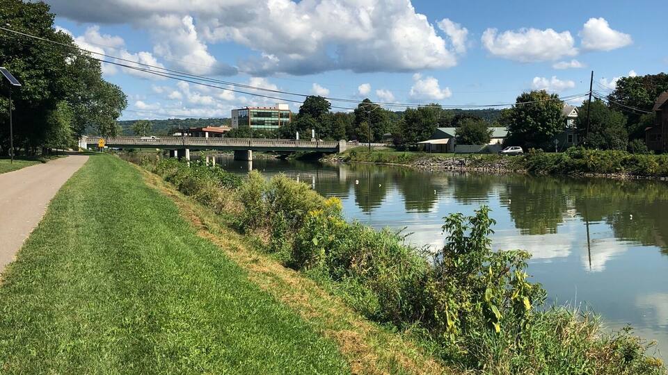 Love the drive to Enfield Falls down to the poofy clouds