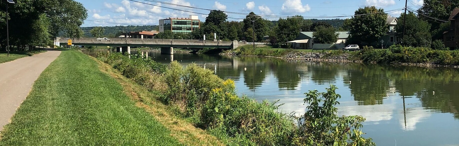 Love the drive to Enfield Falls down to the poofy clouds
