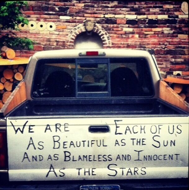 An old pickup with a timeless message #localgem
