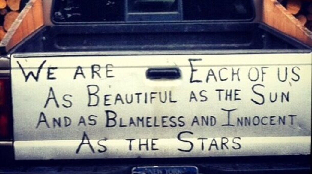 An old pickup with a timeless message #localgem