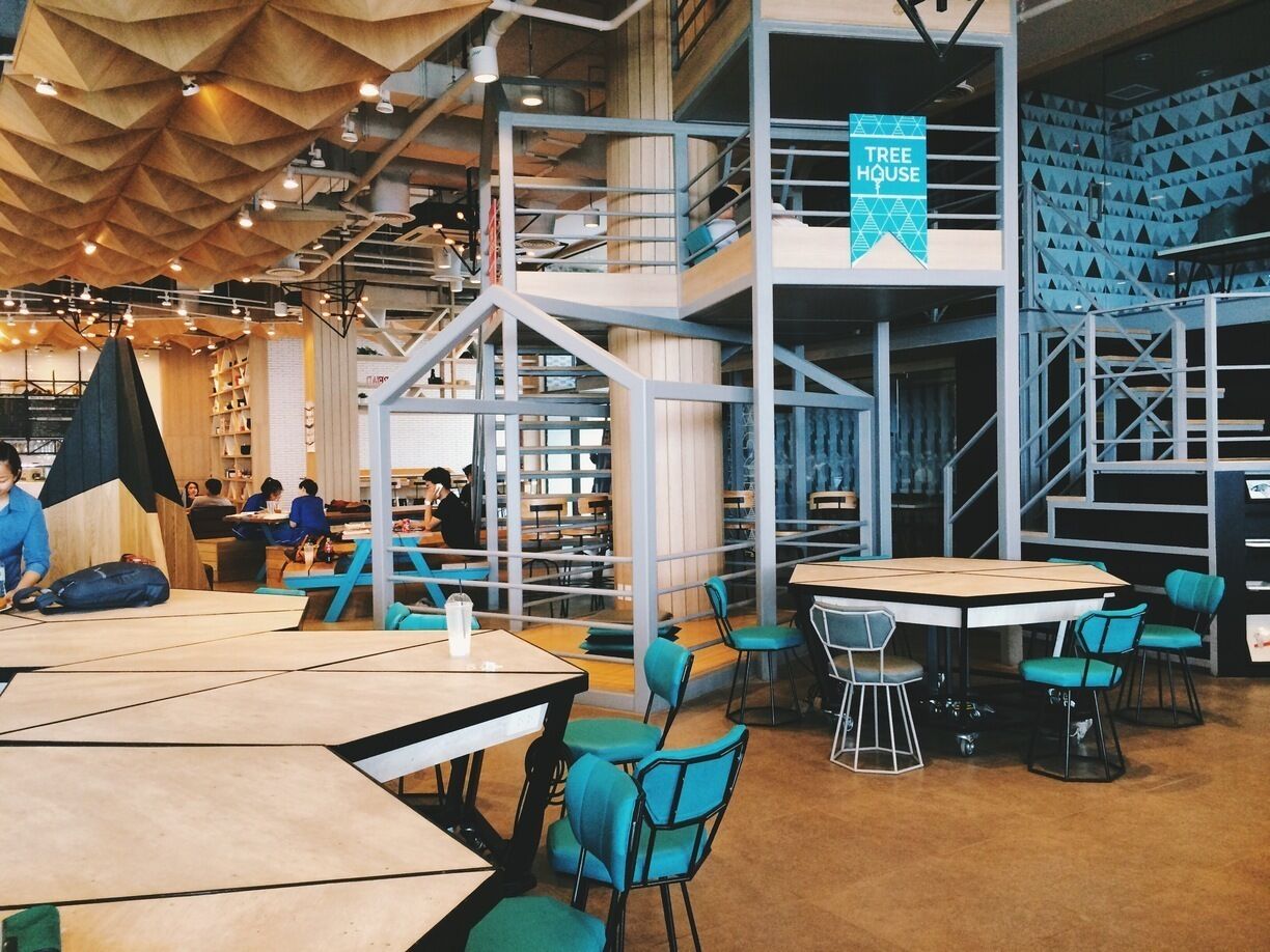 #TroveOn - An amazing cafe and workspace on the top floor of Chiang Mai's Maya Lifestyle Shopping Center. Close the doors and chaos of the mall fades away. It's trendy, modern and functional. Plenty of tables, outlets, meeting room and study spaces! The tree house is unique addition as well. Cafe is delicious and the air-con is blasting. Great way to unwind and spend a few hours!