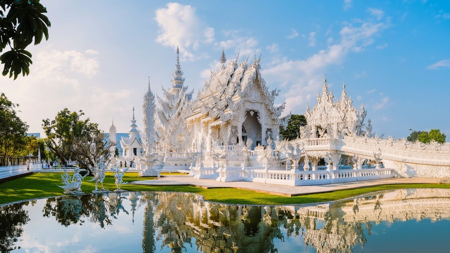 White Temple Chiang Rai Thailand, Wat Rong Khun, aka The White Temple, in Chiang Rai, Thailand.
