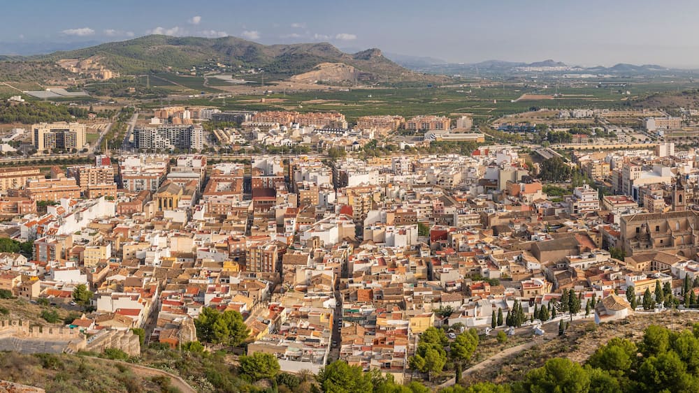 View of a former roman city Sagunto