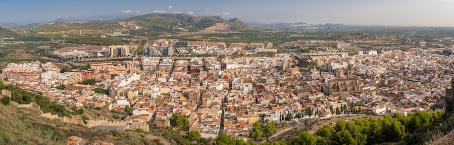 View of a former roman city Sagunto