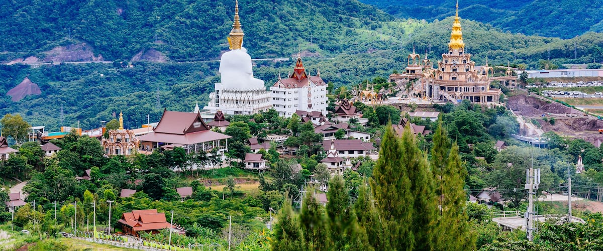 Beautiful landscape at Wat Phra That Pha Son Kaew Temple in Khao Kho Phetchabun, Thailand.