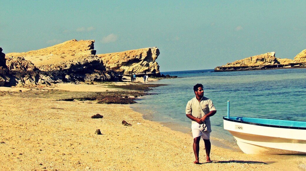 An Island near to the Al Suwadi Beach in Oman.A Beautiful place for Picnic and enjoying in the Silent Blue waters of the Sea in Oman.
Not Very People visit this place and thus the area is clean and Virgin.