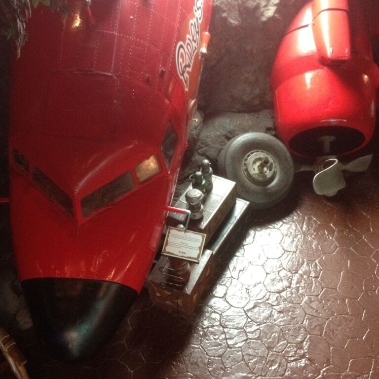 The front of the plane.