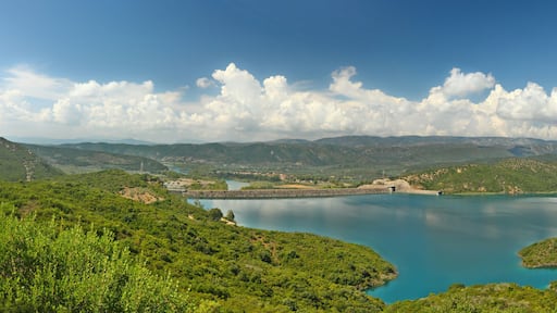 View of the artificial lake of Kastraki, near Agrinio city, in central Greece.