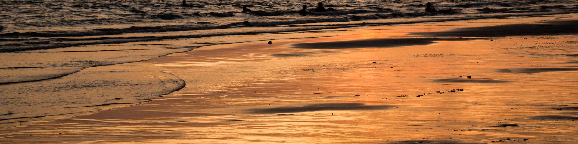 sunset at Ban Phe beach, Rayong Thailand
