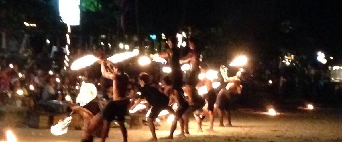 Fire show by our resort!