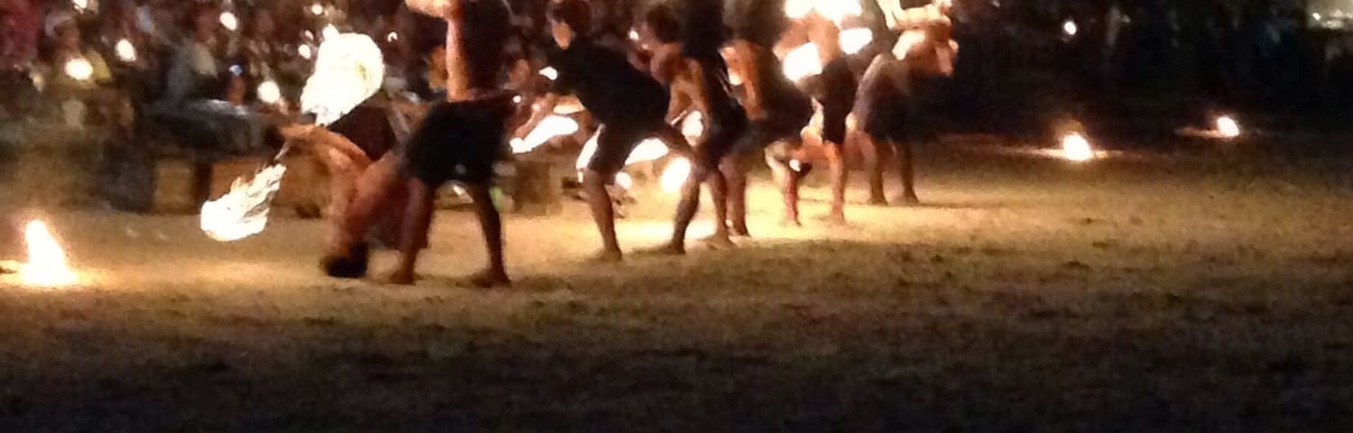 Fire show by our resort!